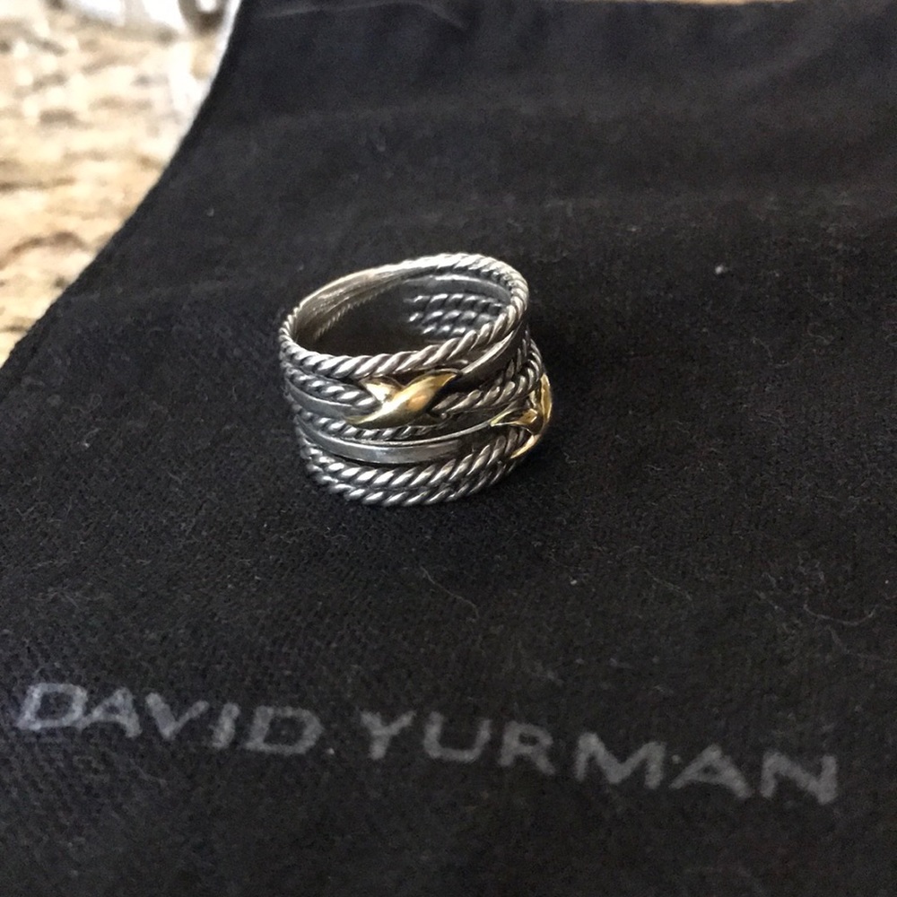 Authentic David yurman double x ring size 6.5
